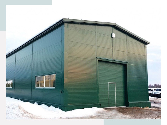 Двускатные ангары в Усть-куте