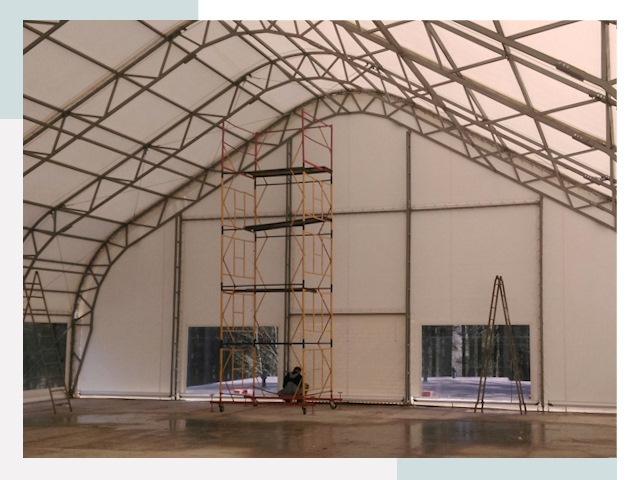 Шатровые ангары в Усть-куте