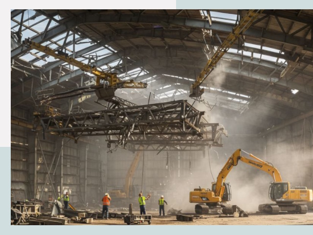 Демонтаж ангаров в Усть-куте от 618 руб. за м²