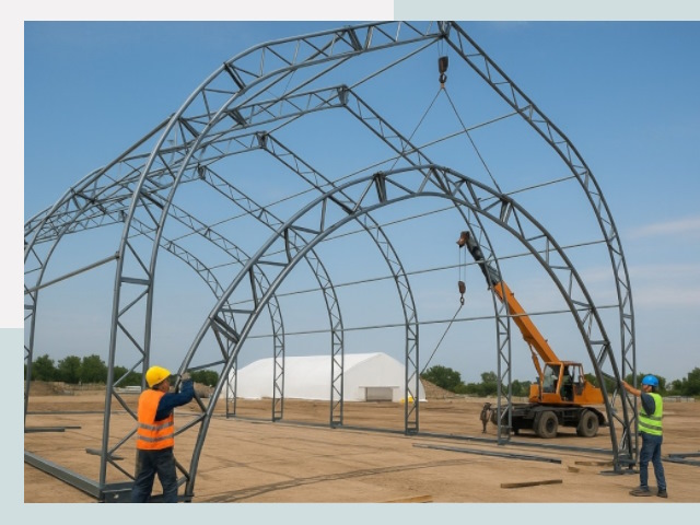 Монтаж ангаров в Усть-куте от 618 руб. - Надежно и быстро